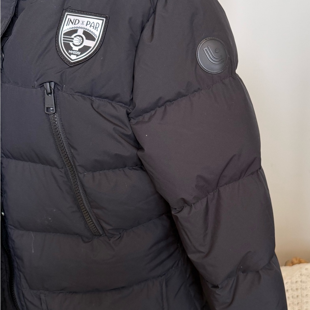 Lole Katie XS Black Down Puffer Parka Hooded Coat Pacers Paris Edition EUC - Picture 4 of 12
